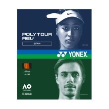 Yonex Tennissaite Poly Tour Rev (Haltbarkeit+Spin) orange 12m Set