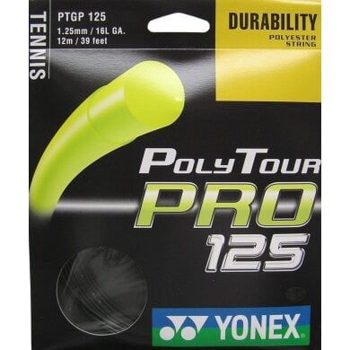 Yonex Tennissaite Poly Tour Pro (Haltbarkeit+Touch) graphitegrau 12m Set
