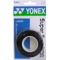 Yonex Overgrip Super Grap 0.6mm (Komfort/glatt/leicht haftend) schwarz 3er