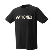 Yonex Trainings-Tshirt Practice Logo (100% Baumwolle) 2024 schwarz Herren