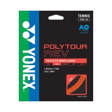 Yonex Tennissaite Poly Tour Rev (Haltbarkeit+Spin) orange 12m Set