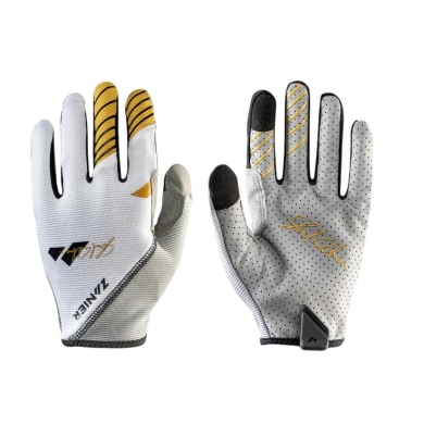 Zanier Fahrrad Handschuhe Shredder weiss/grau/gelb - 1 Paar