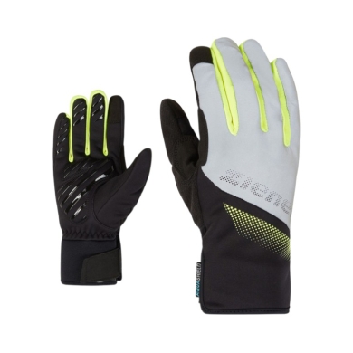 Ziener Fahrrad Winter-Handschuhe Dilip-Z AS® Touch (wasserdicht, winddicht) schwarz/grau/gelb - 1 Paar