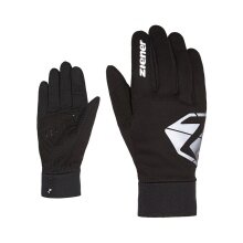 Ziener Winter Fahrrad-Handschuh Dojan Touch (winddicht, atmungsaktiv, reflektierende Elemente) schwarz/grau - 1 Paar