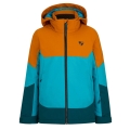 Ziener Winter-Skijacke Agimo-Z (wasserdicht, winddicht, warm) 2025 aquablau/orange Kinder