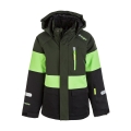 Zigzag Winter-Skijacke Taylora W-PRO 15.000 (4-Wege-Stretch, wasserdicht, winddicht) schwarz/lime/grün Kinder