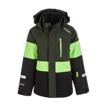 Zigzag Winter-Skijacke Taylora W-PRO 15.000 (4-Wege-Stretch, wasserdicht, winddicht) schwarz/lime/grün Kinder