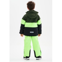 Zigzag Winter-Skijacke Taylora W-PRO 15.000 (4-Wege-Stretch, wasserdicht, winddicht) schwarz/lime/grün Kinder