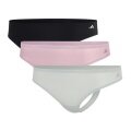 adidas Unterwäsche Slip Thong (perfekte Passform) pink/schwarz/grau Damen - 3 Stück