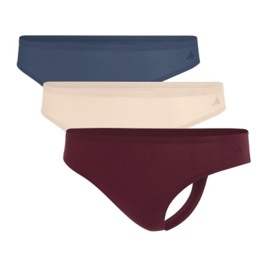 adidas Unterwäsche Slip Thong (perfekte Passform) blau/rot/natur Damen - 3 Stück