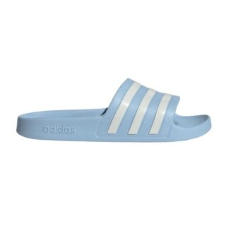 adidas Badeschuhe Adilette Aqua 3-Streifen (Cloudfoam Fußbett, vorgeformter EVA-Riemen) hellblau - 1 Paar