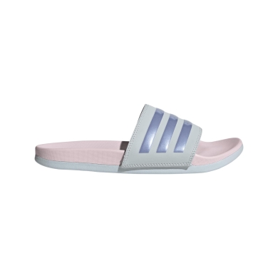 adidas Badeschuhe Adilette Comfort Slides - 3-Streifen - blau/pink Damen