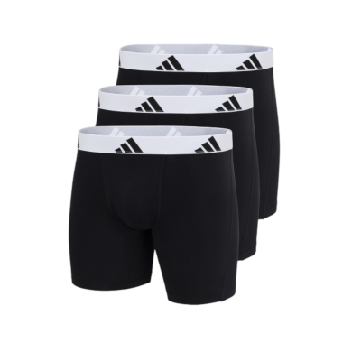 adidas Unterwäsche Boxershorts Brief Active Flex Cotton schwarz/weiss Herren - 3 Stück