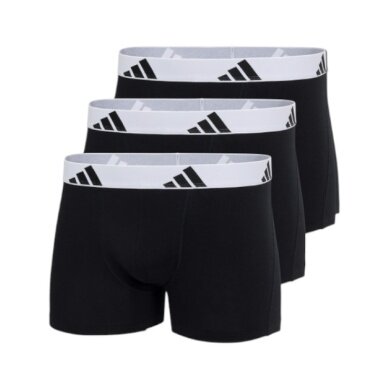 adidas Unterwäsche Boxershorts Trunk Active Flex Cotton schwarz/weiss Herren - 3 Stück