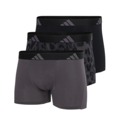 adidas Unterwäsche Boxershorts Trunk Active Flex Cotton schwarz/grau Herren - 3 Stück