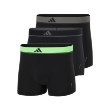 adidas Unterwäsche Boxershorts Trunk Climacool Active Micro Flex Eco schwarz/grau/limegrün Herren - 3 Stück