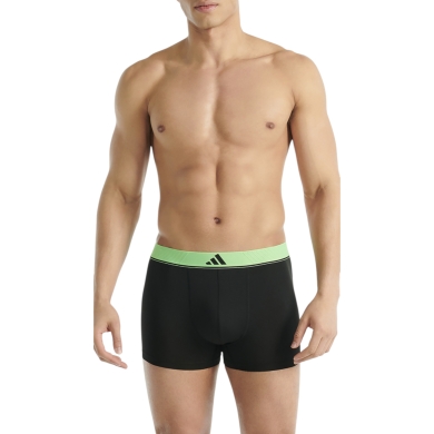 adidas Unterwäsche Boxershorts Trunk Climacool Active Micro Flex Eco schwarz/grau/limegrün Herren - 3 Stück