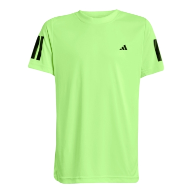 adidas Tennis-Tshirt Club 3-Streifen 2025 limegrün Jungen