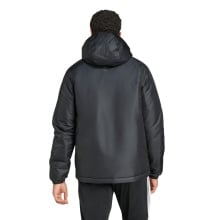 adidas Winter-Isolationsjacke Essentials 3-Streifen Insulated Hooded (wasserabweisend) schwarz Herren