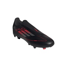 adidas Fussballschuhe F50 League Laceless FG/MG (Kunstrasen, für feste Böden) schwarz/rot Herren