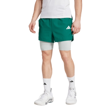 adidas Trainingshose Gym+ Climacool 2in1 (Short+Tight) grün Herren