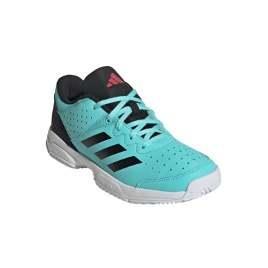 adidas Hallen-Indoorschuhe Court Stabil 2025 aquablau/schwarz Kinder