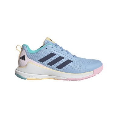 adidas Hallen-Indoorschuhe Novaflight 2 hellblau/rosa Damen