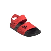 adidas Sandale Adilette (Klettverschluss) rot/schwarz Kinder