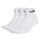 adidas Sportsocken Linear Crew Ankle (Baumwolle, durchgehend gepolstert) weiss - 3 Paar