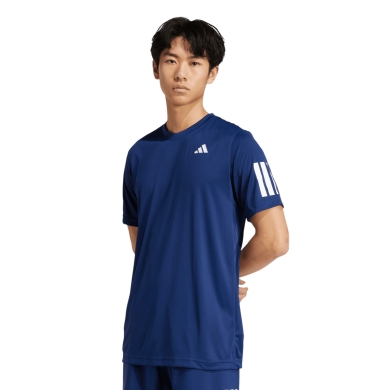adidas Tennis-Tshirt Club Tennis Climacool 3-Streifen dunkelblau Herren