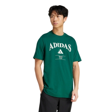 adidas Tennis Tshirt Heritage Graphic (Retro-Look) grün Herren