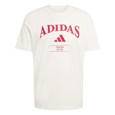 adidas Tennis Tshirt Heritage Graphic (Retro-Look) weiss/rot Herren