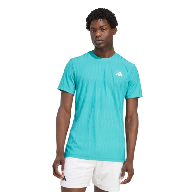 adidas Tennis Tshirt Climacool+ Airchill Freelift (schmal, optimale Bewegungsfreiheit) tealgrün Herren