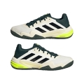 adidas Tennisschuhe Barricade 13 Clay/Sandplatz/Stabil 2025 weiss/dunkelgrün Herren