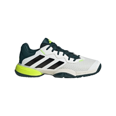 adidas Tennisschuhe Barricade Allcourt 2025 weiss/dunkelgrün Kinder
