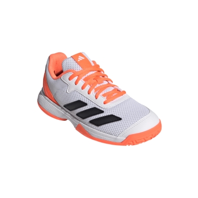 adidas Tennisschuhe Courtflash Allcourt 2025 weiss/orange Kinder