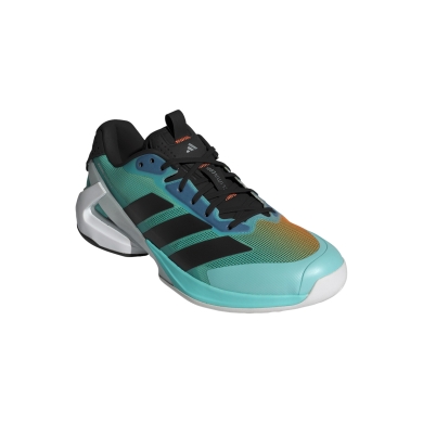 adidas Tennisschuhe adizero Ubersonic 5 Allcourt/Leichtigkeit türkisblau/schwarz/orange Herren