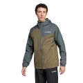 adidas Regenjacke Terrex Multi 2L RAIN.RDY (wasserdicht, atmungsaktiv) grau/braun Herren