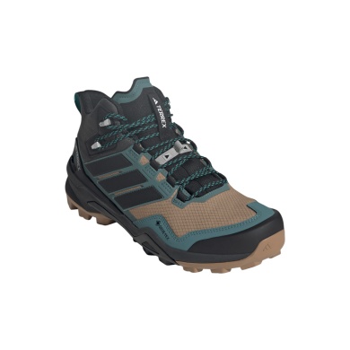 adidas Trekking-Wanderschuhe Terrex Skychaser Mid GTX (wasserdicht) schwarz/grün/braun Herren