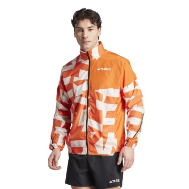 adidas Trail-Windjacke Terrex Multi Printed orange/weiss Herren