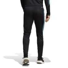 adidas Trainingshose Tiro 23 Club Pant (100% Polyester) lang schwarz/hellblau Herren