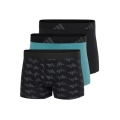adidas Unterwäsche Boxershorts Trunk Active Flex Cotton schwarz/tealblau Herren - 3 Stück