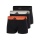 adidas Unterwäsche Boxershorts Trunk Active Flex Cotton schwarz/orange/grau Herren - 3 Stück