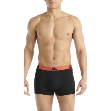 adidas Unterwäsche Boxershorts Trunk Active Flex Cotton schwarz/orange/grau Herren - 3 Stück