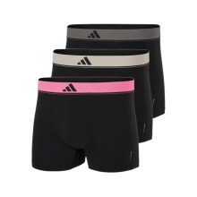 adidas Unterwäsche Boxershorts Trunk Climacool Active Micro Flex Eco schwarz/pink/beige/grau Herren - 3 Stück
