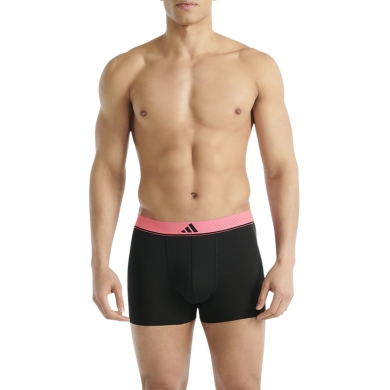 adidas Unterwäsche Boxershorts Trunk Climacool Active Micro Flex Eco schwarz/pink/beige/grau Herren - 3 Stück