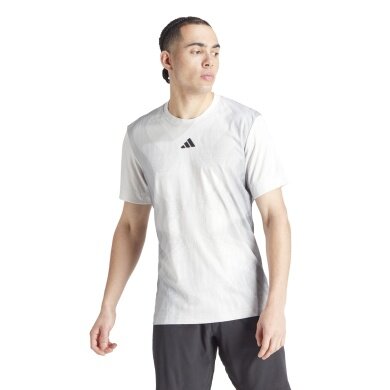 adidas Tennis-Tshirt Melbourne Airchill Pro Freelift Heat.Rdy 2024 grau/weiss Herren