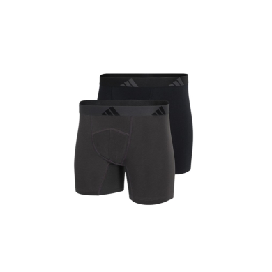 adidas Unterwäsche Boxershorts Ergonomic Brief schwarz/dunkelgrau - 2 Stück
