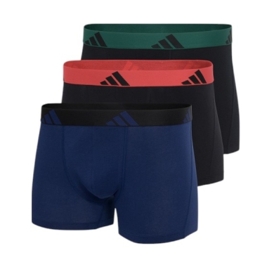 adidas Unterwäsche Boxershorts Trunk Active Flex Cotton schwarz/dunkelblau Herren - 3 Stück