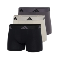 adidas Unterwäsche Boxershorts Trunk Active Flex Cotton schwarz/beige/grau Herren - 3 Stück